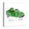 Plaid Green Truck Luck Canvas 24" x 24" Canvas Wall Art